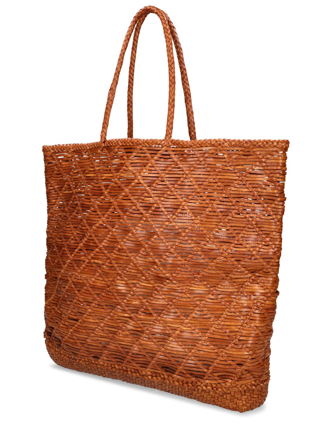 Shop Dragon Diffusion Corso Weave Leather Shoulder Bag In Tan