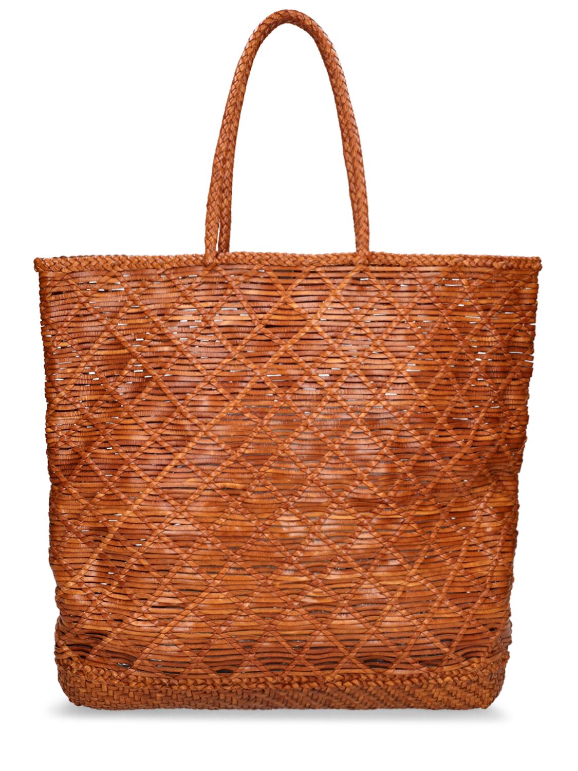 Shop Dragon Diffusion Corso Weave Leather Shoulder Bag In Tan
