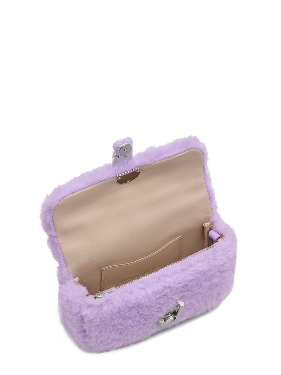 Shop Marc Jacobs The Mini J Marc Chain Shoulder Bag In Lilac