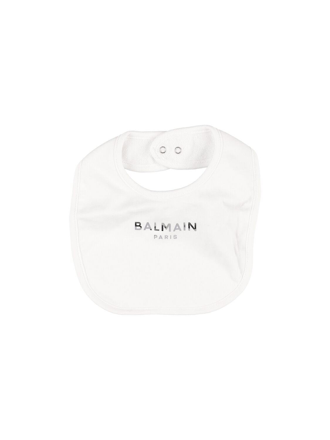 Shop Balmain Organic Cotton Jersey Romper & Bib In White