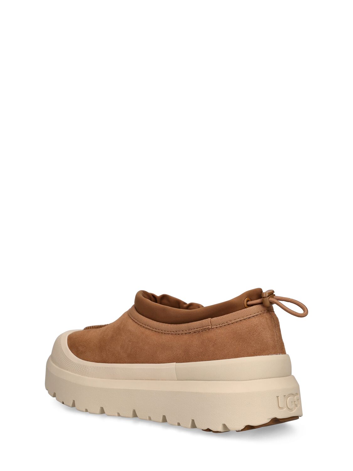 Shop Ugg Tasman Weather Hybrid Galosh Loafers In Chestnut,white