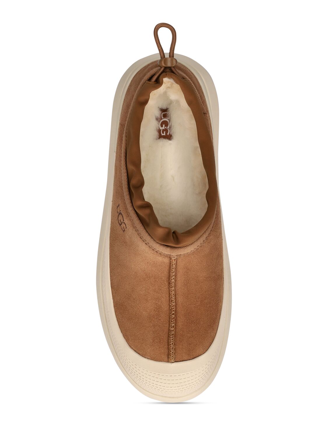 Shop Ugg Tasman Weather Hybrid Galosh Loafers In Chestnut,white