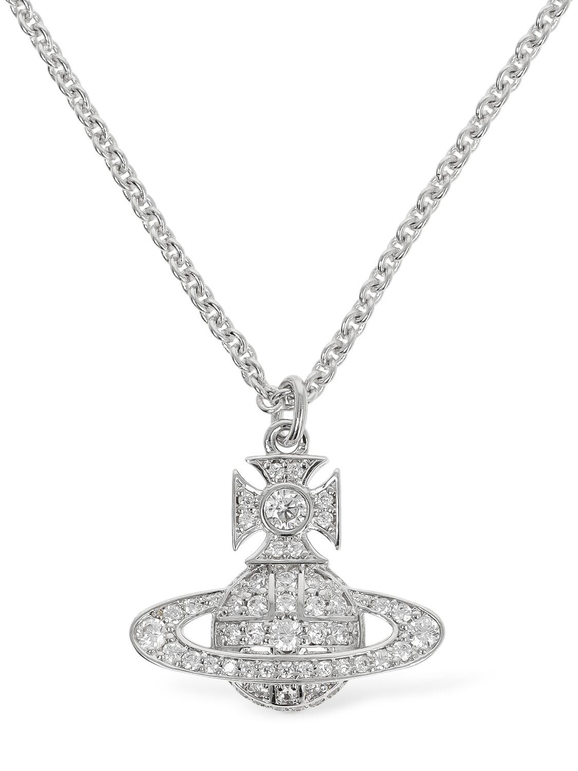 Vivienne Westwood Carmela Bas Relief Pendant Necklace In Silver