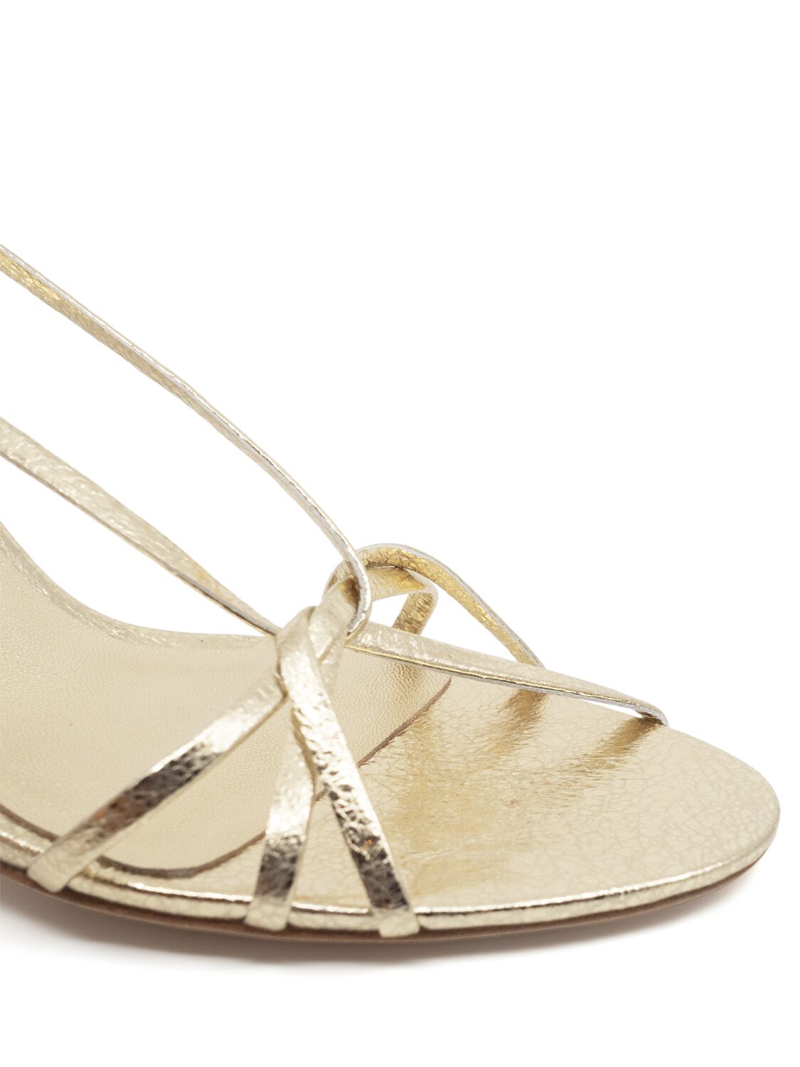 Shop Studio Amelia 90mm Entwined Leather Sandals In Gold