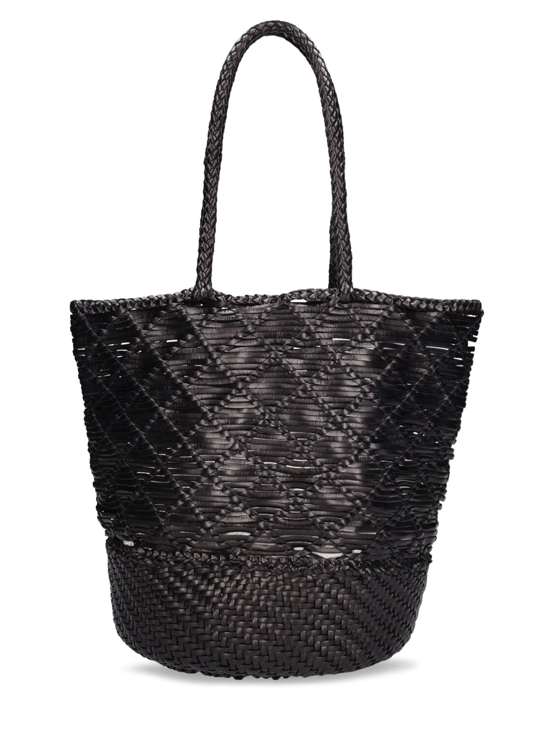 Corso Weave Leather Bucket Bag