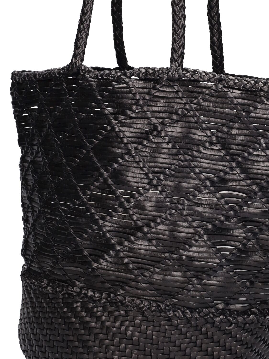 Shop Dragon Diffusion Corso Weave Leather Bucket Bag In Black