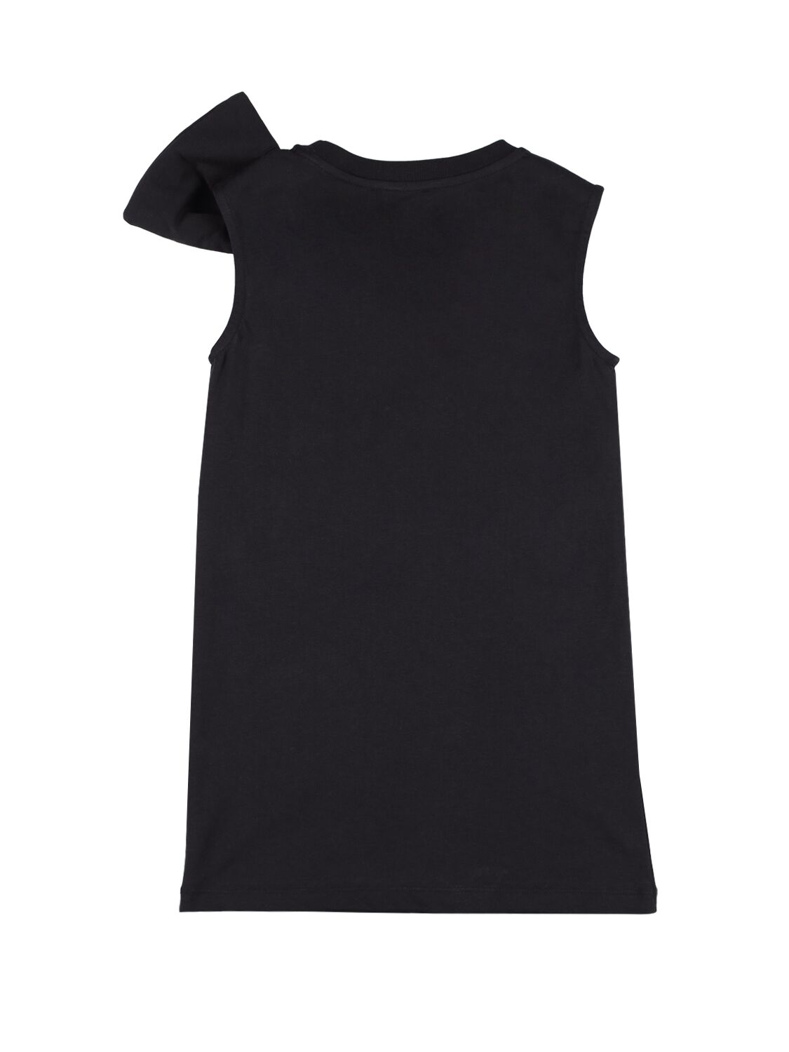 Shop Balmain Organic Cotton Jersey Dress In Black