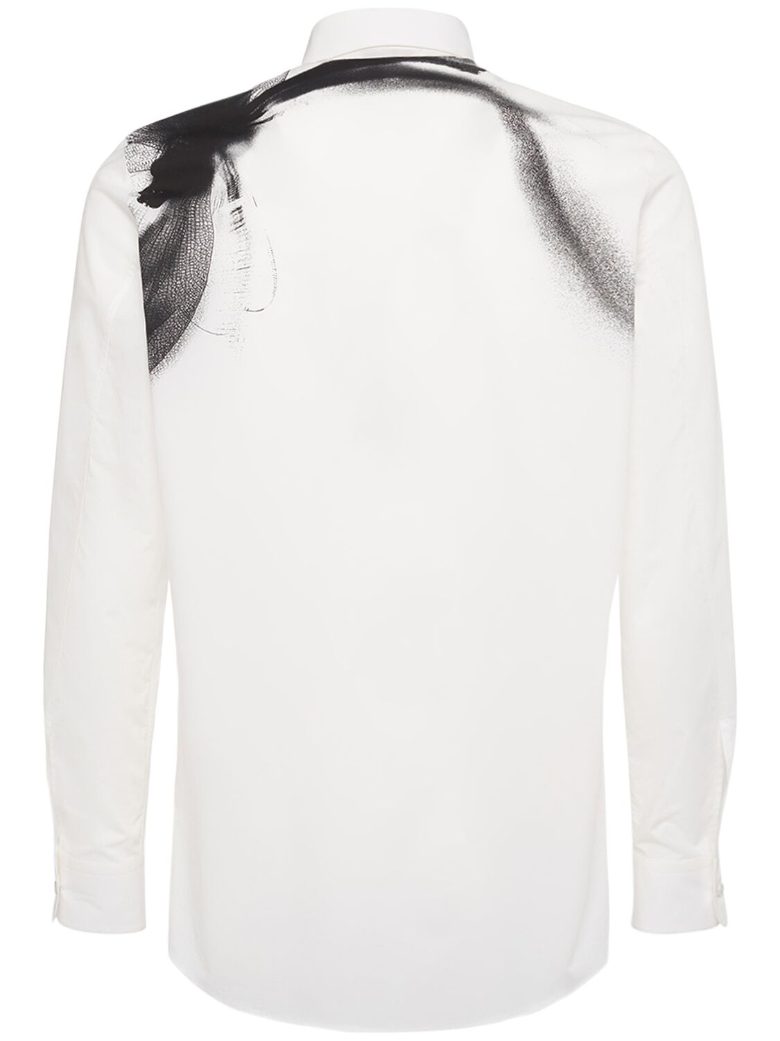 Shop Alexander Mcqueen Printed Casual Cotton Shirt In White,black