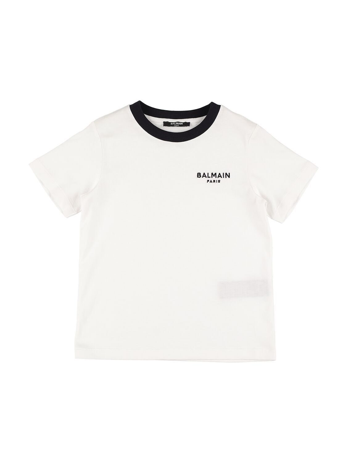 Shop Balmain Organic Cotton Jersey T-shirt In White