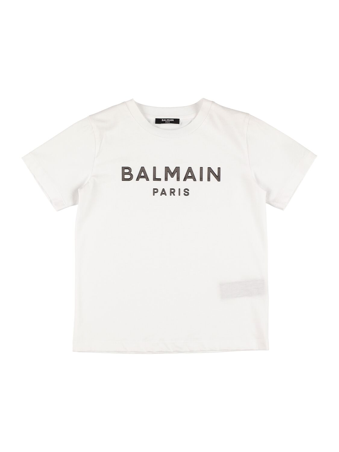 Balmain Kids' Organic Cotton Jersey T-shirt In White