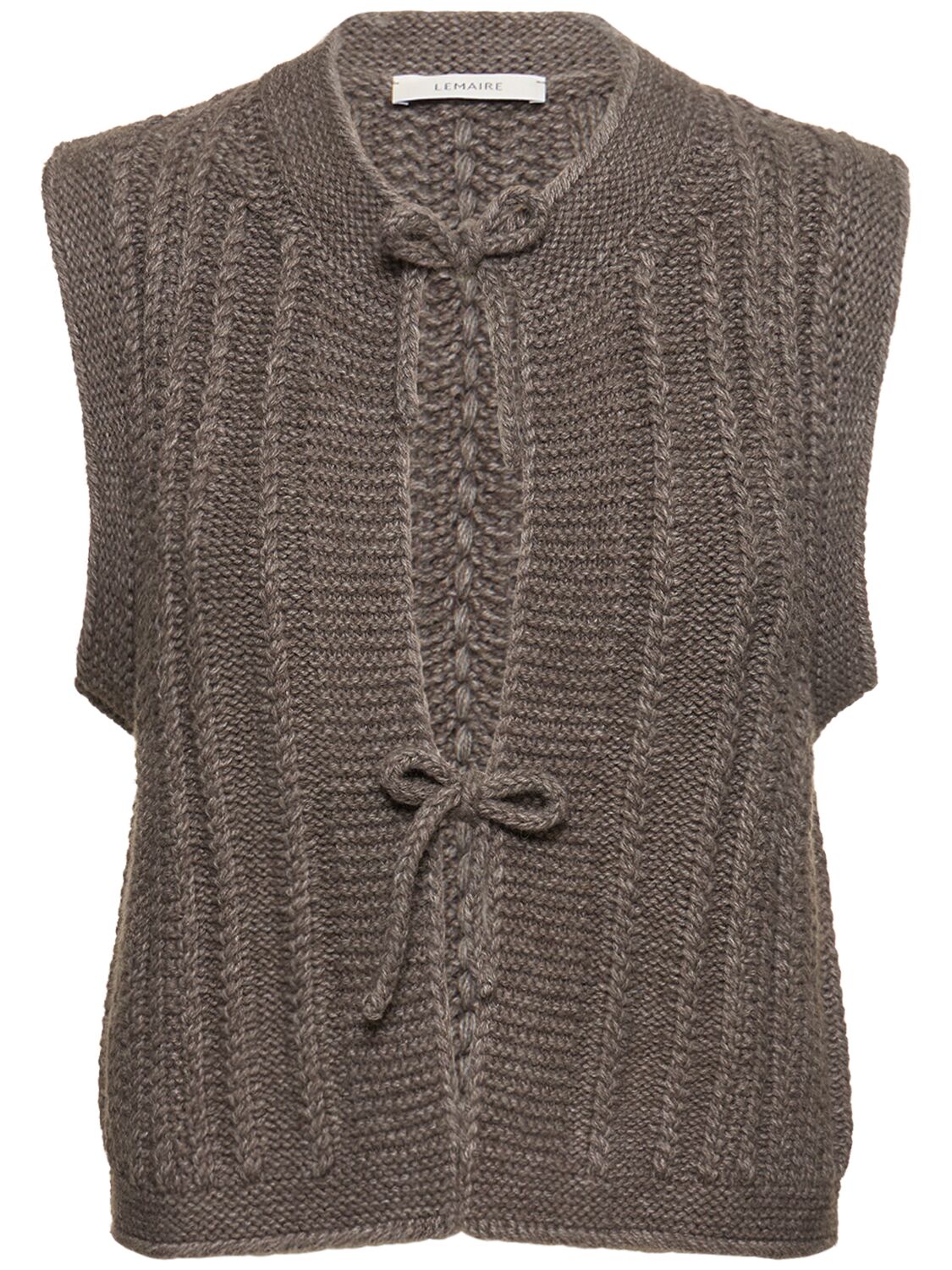 Image of Textured Stitch Wool Blend Vest