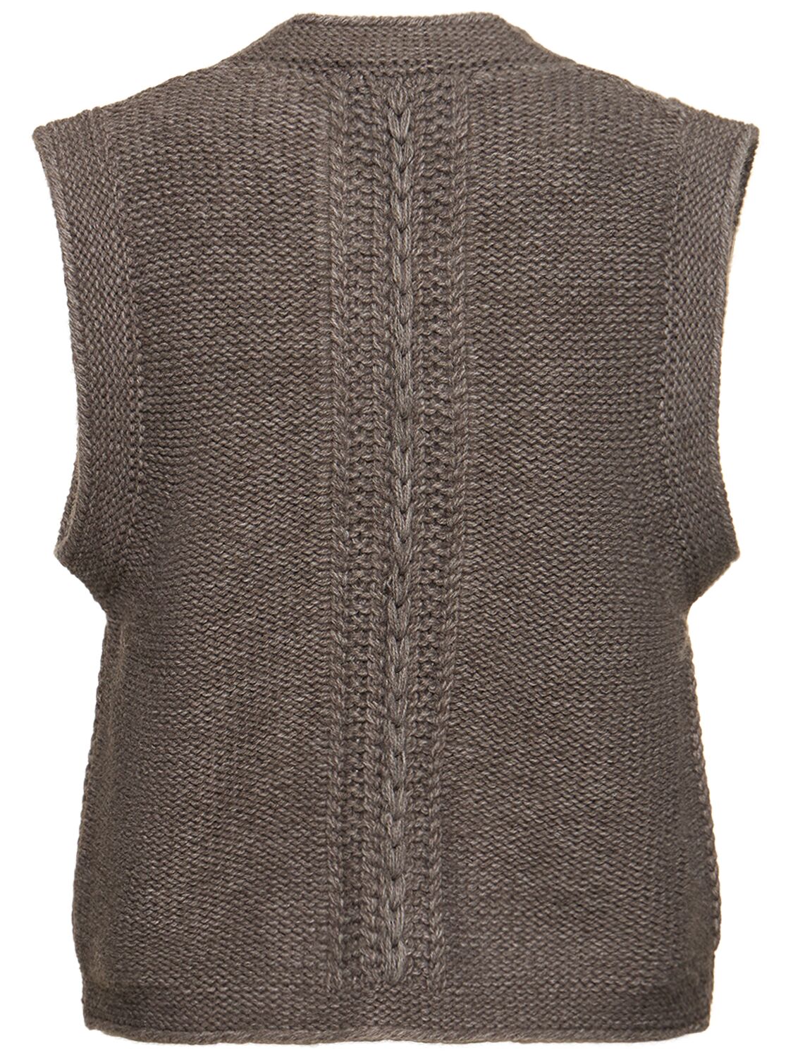 Shop Lemaire Textured Stitch Wool Blend Vest In Grau