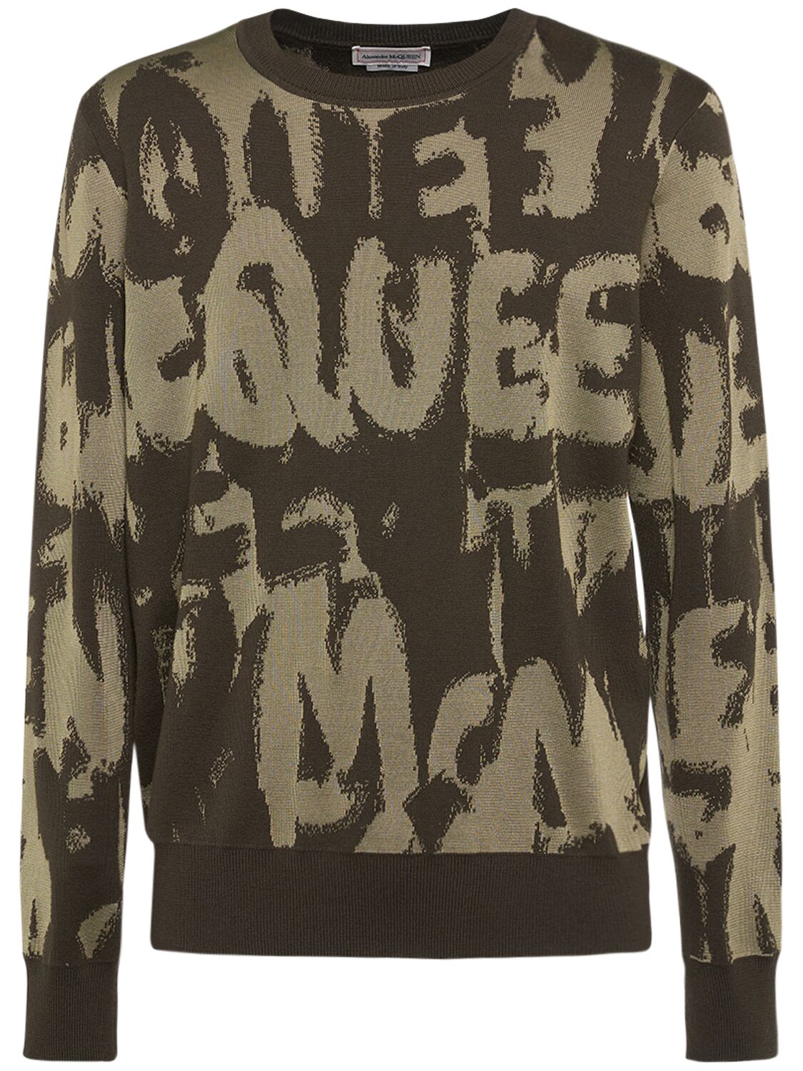 Image of All Over Logo Wool Blend Sweater