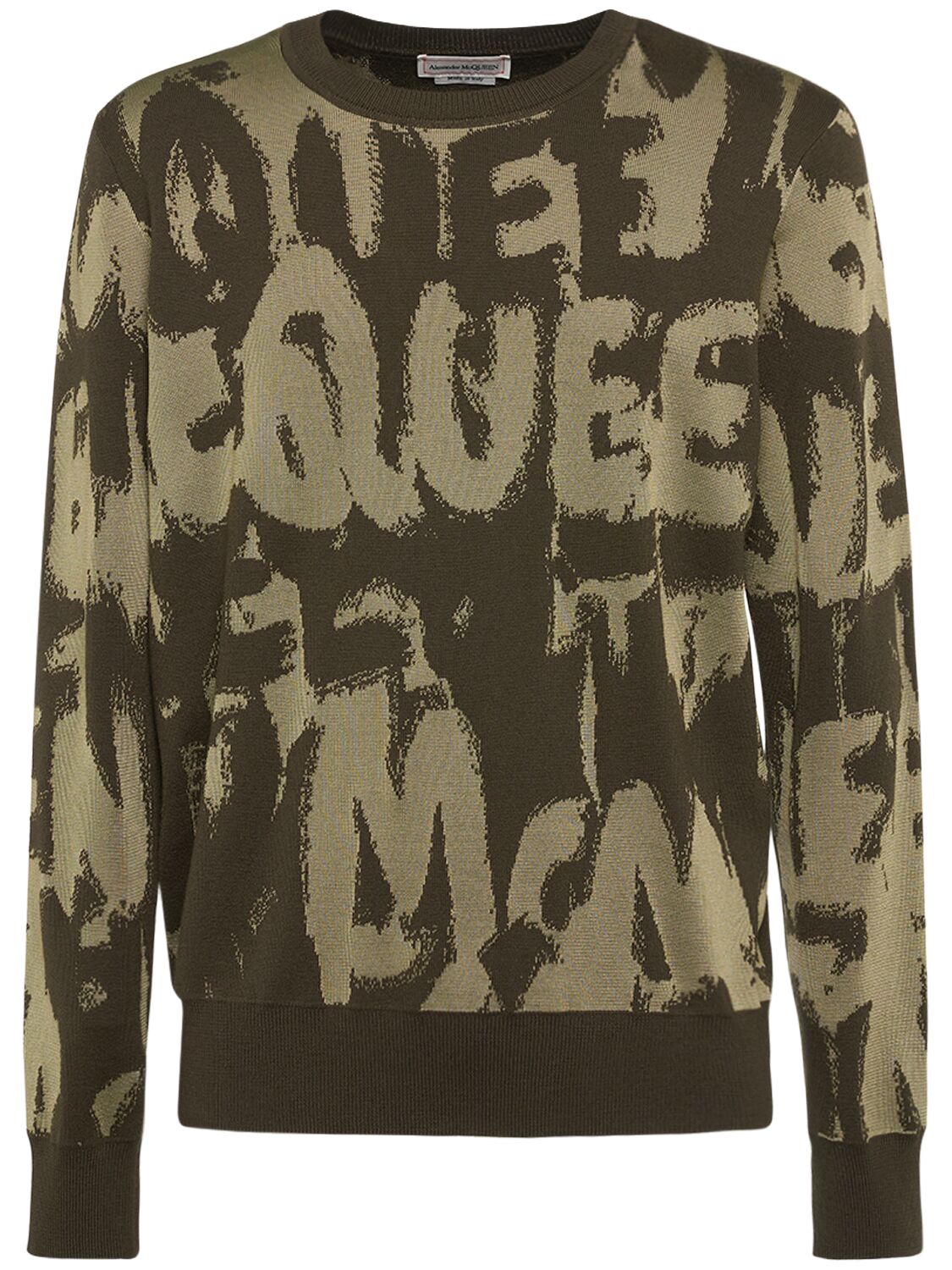 All Over Logo Wool Blend Sweater
