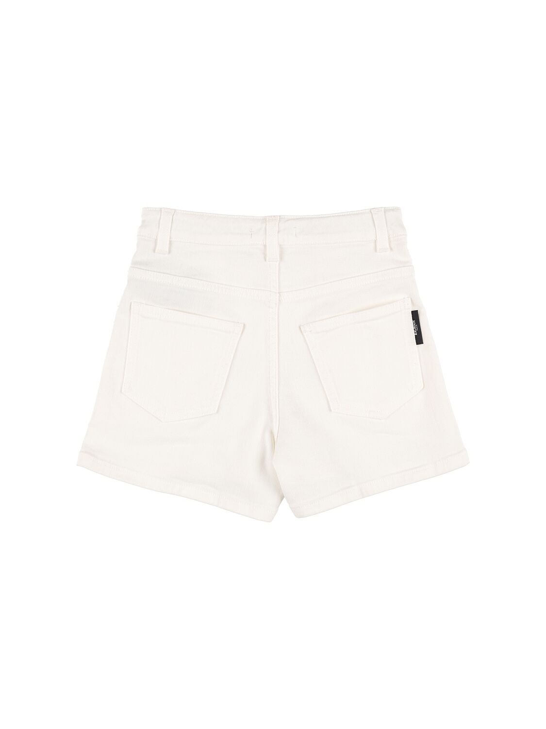 Shop Balmain Cotton Blend Shorts In White