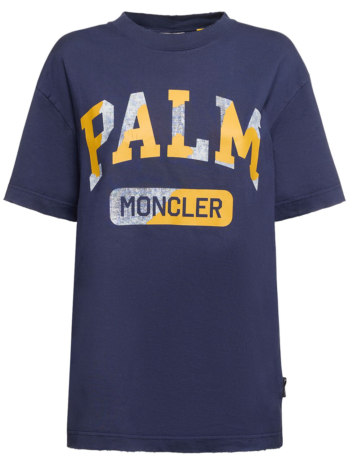 Moncler Genius Moncler X Palm Angels Cotton T-shirt In Blue