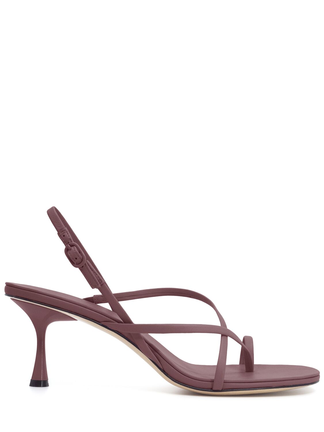 Studio Amelia 70mm Agatha Leather Sandals In Mulberry