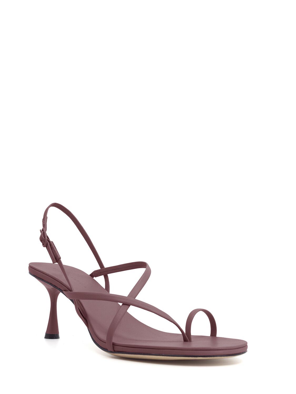 Shop Studio Amelia 70mm Agatha Leather Sandals In Mulberry