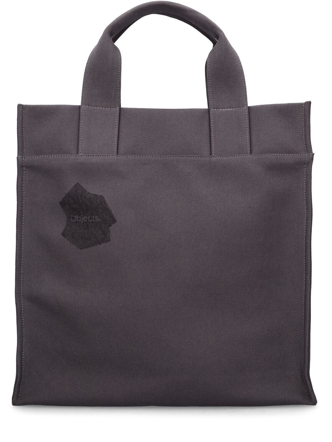 Objects Iv Life Logo Cotton Canvas Tote Bag In Gray