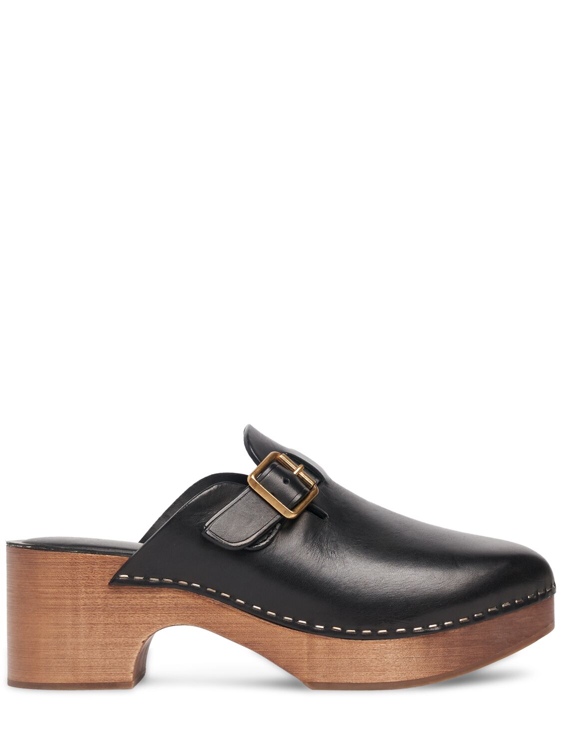 65mm Leather Clogs