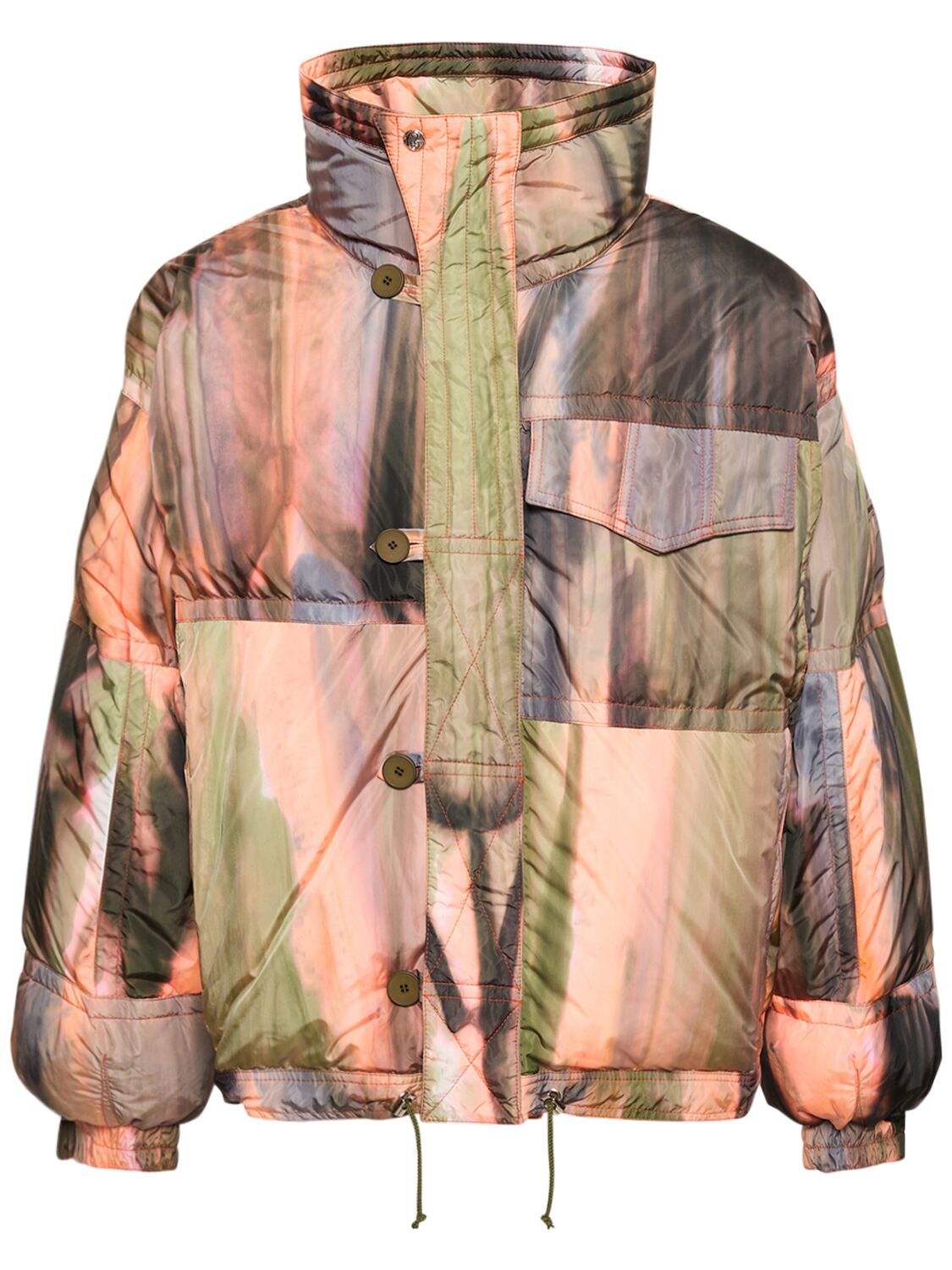 BLUEMARBLE TIE DYE PRINT PUFFER JACKET