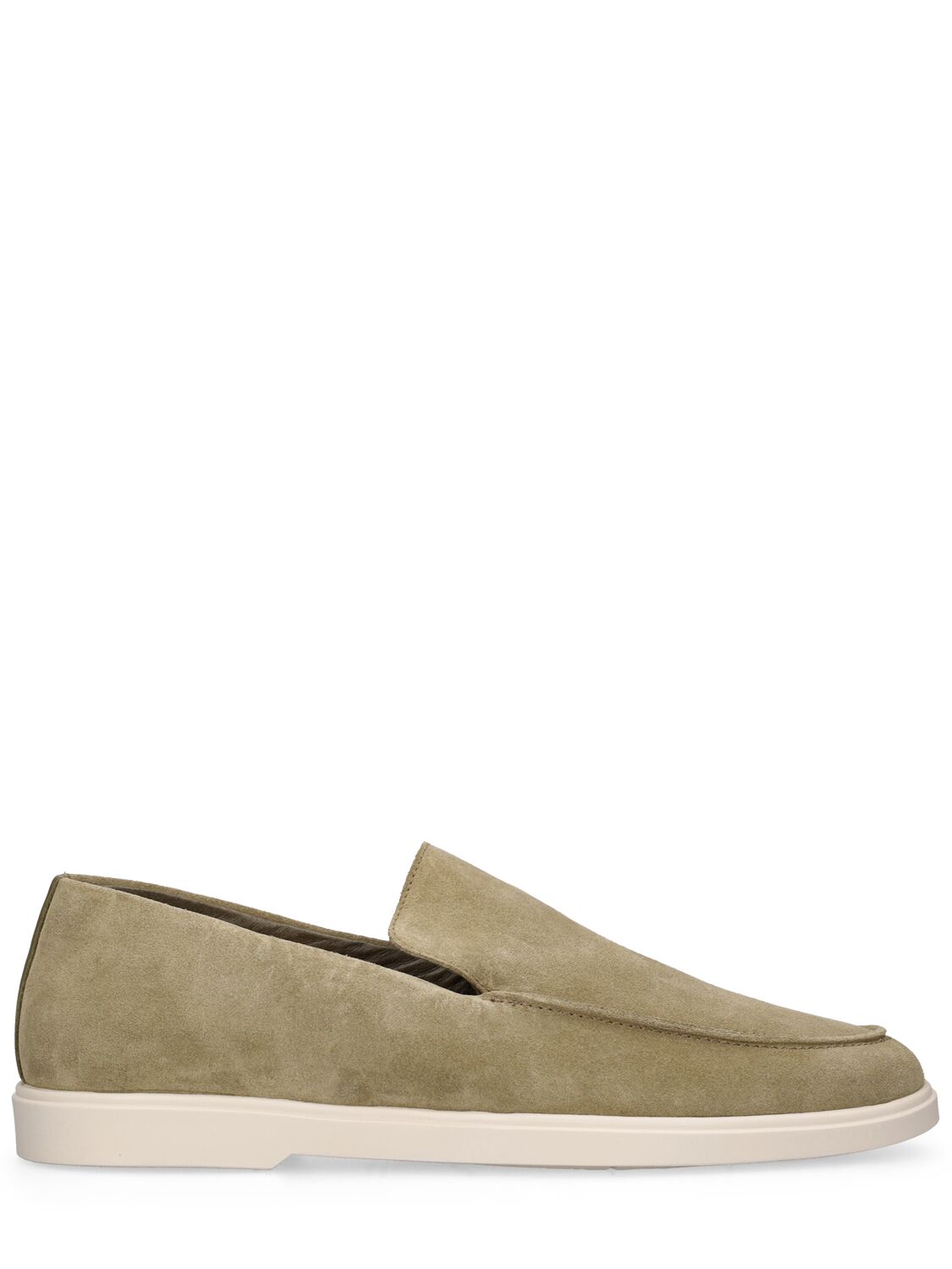 Frescobol Carioca Miguel Suede Loafers In Olive Green
