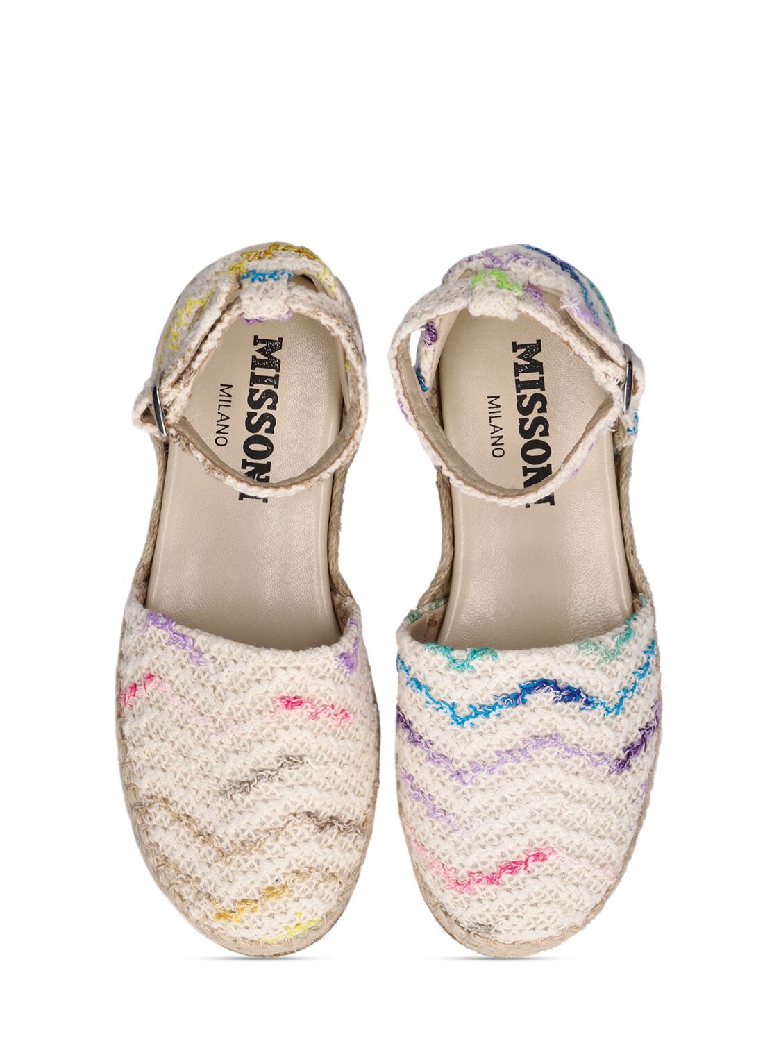 Shop Missoni Zig Zag Knit Espadrilles In Multicolor