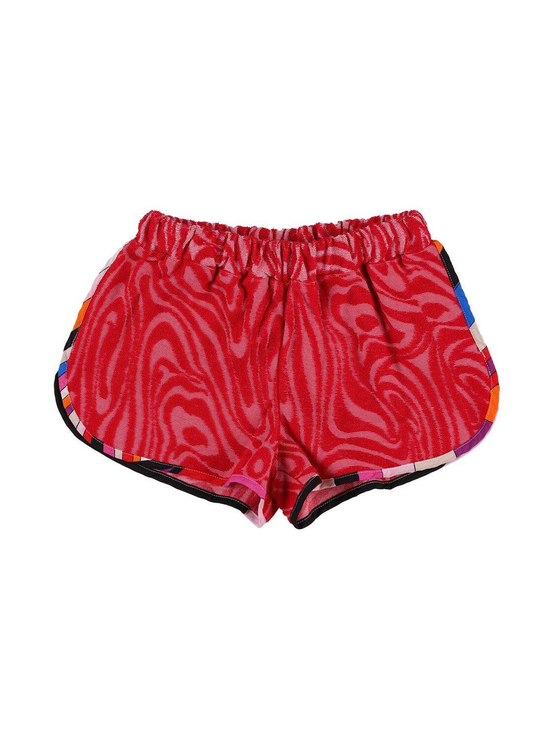Pucci Kids' Printed Terry Shorts In Red
