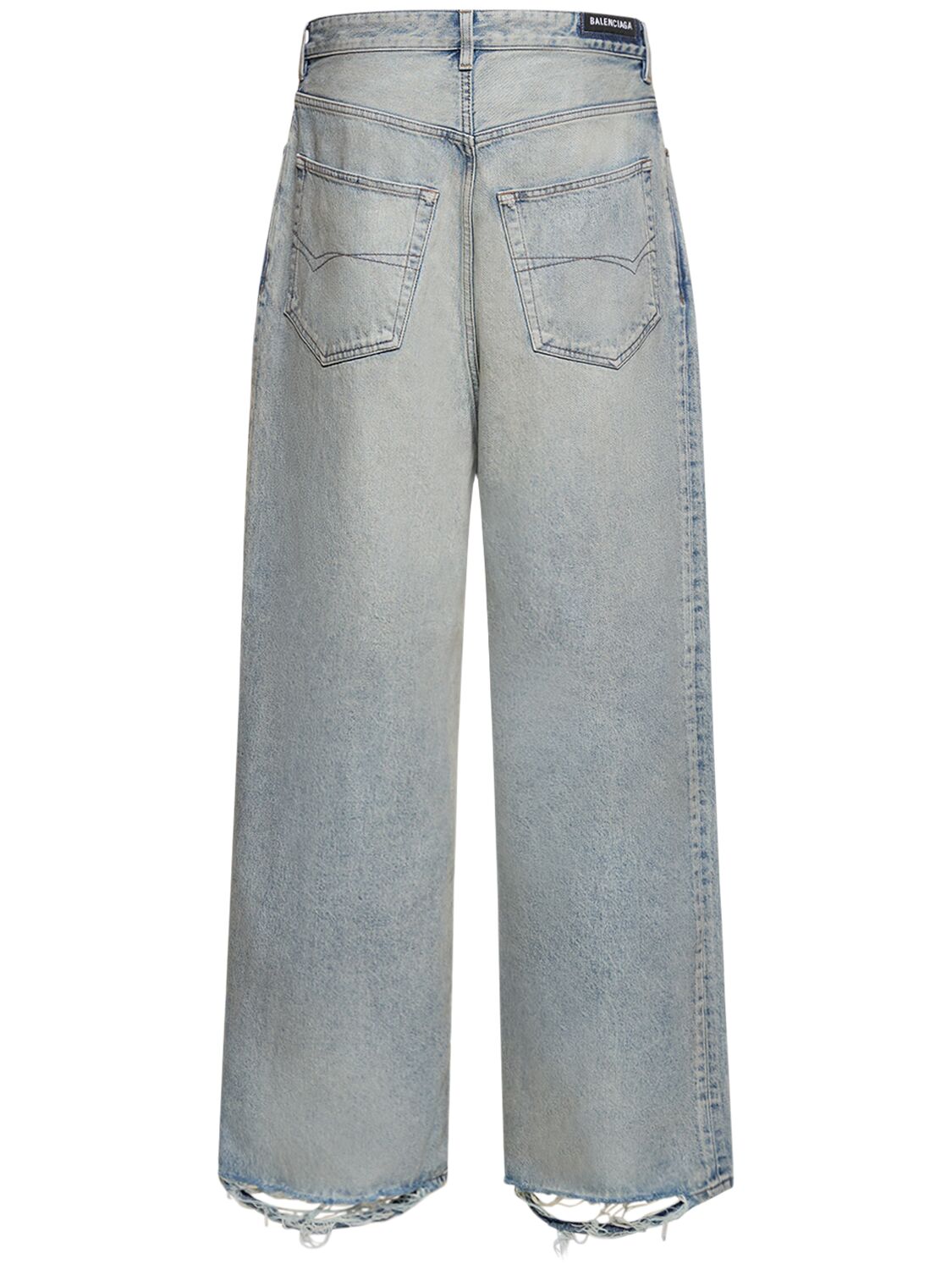 Shop Balenciaga Organic Japanese Cotton Denim Jeans In Blue