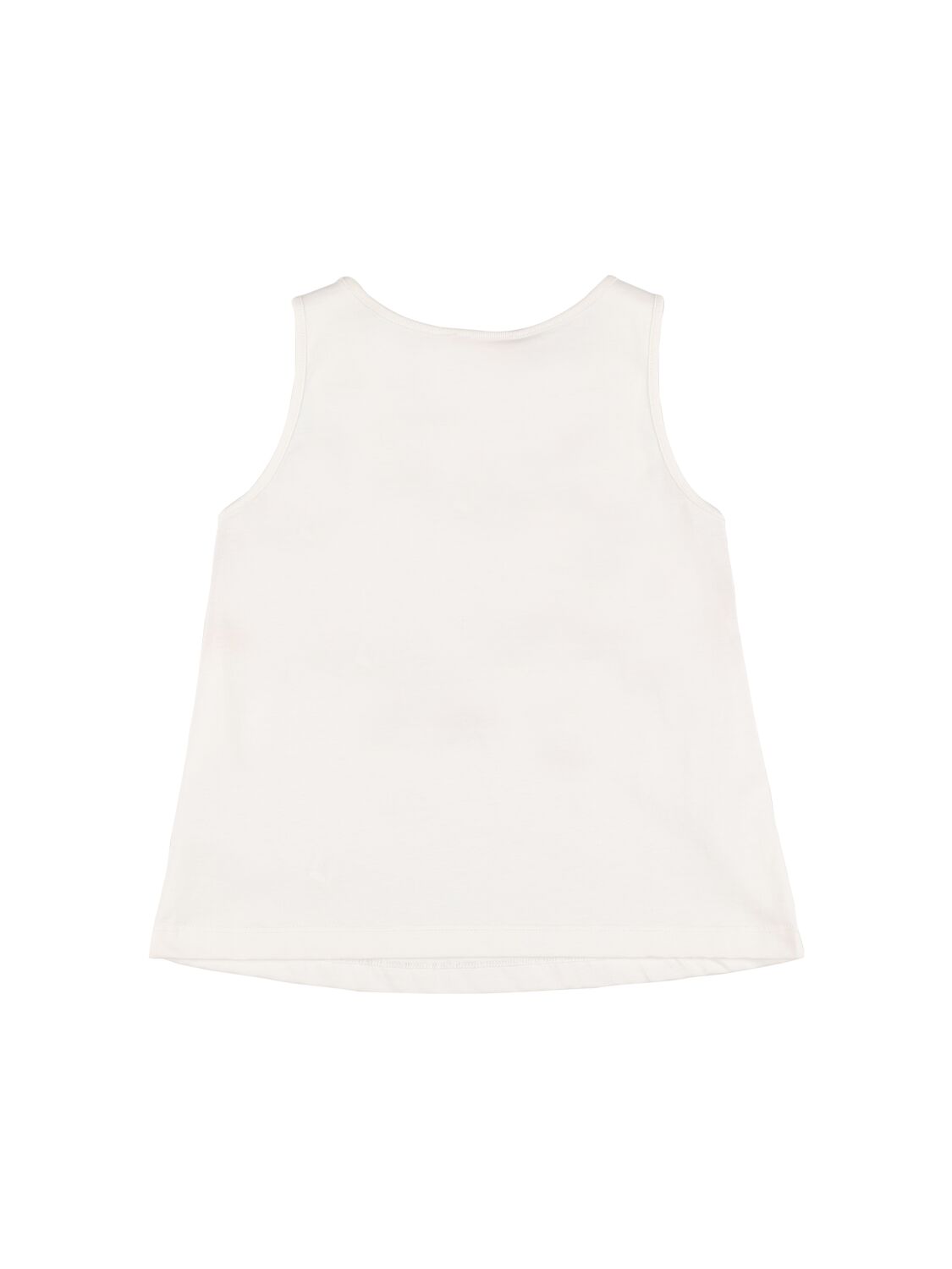 Shop Pucci Logo Cotton Jersey Tank Top In Ivory