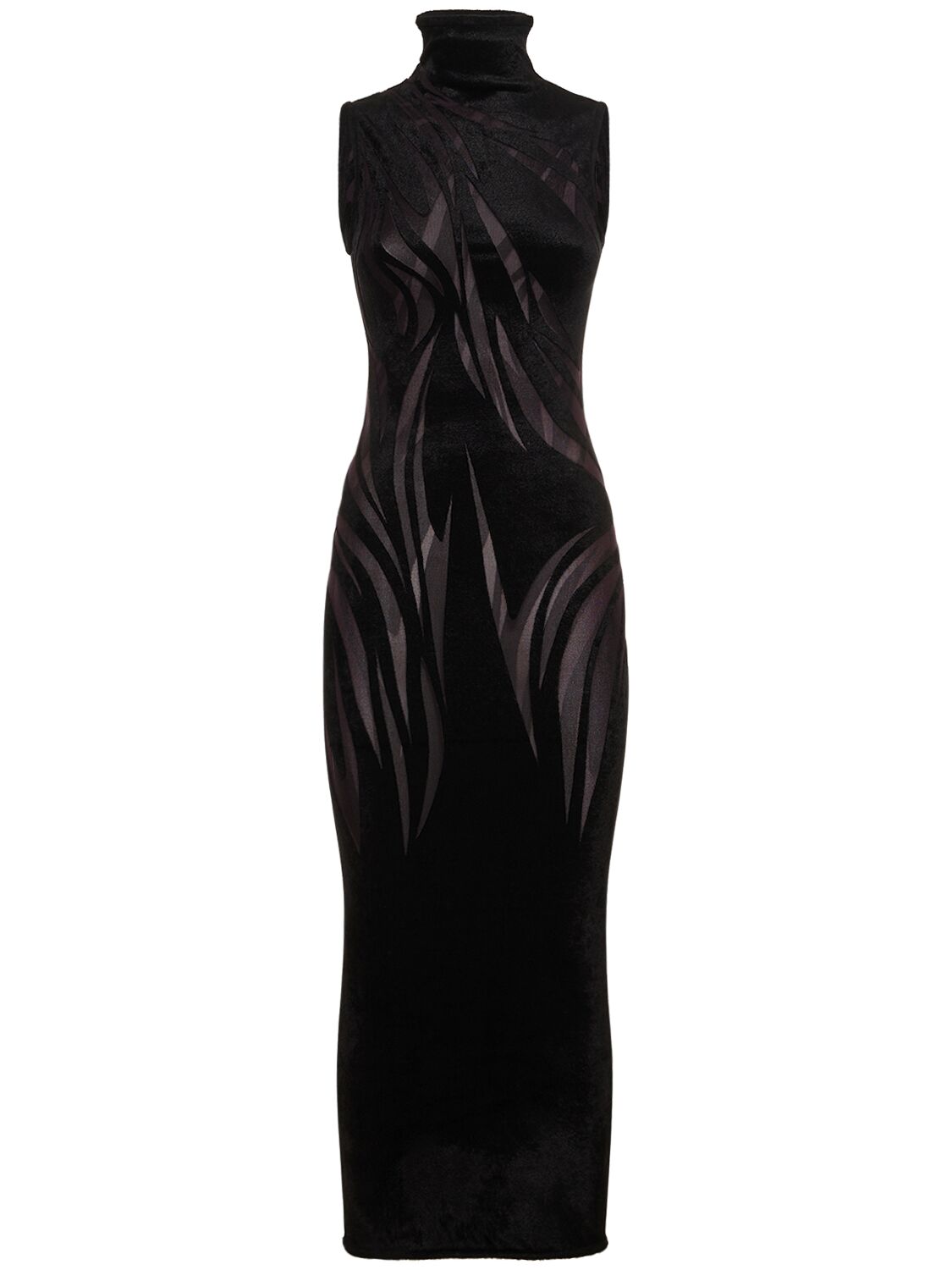 Image of Velvet & Tulle Midi Turtleneck Dress