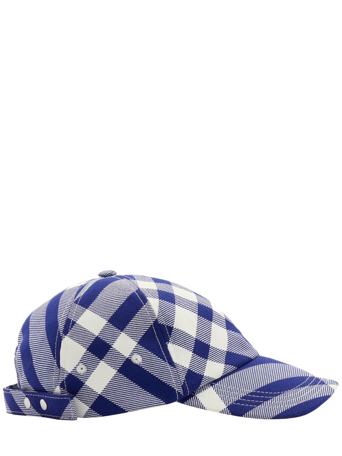 Shop Burberry Checked Baseball Cap In Knight