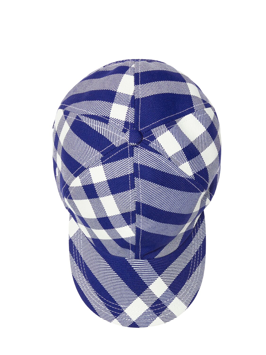 Shop Burberry Checked Baseball Cap In Knight