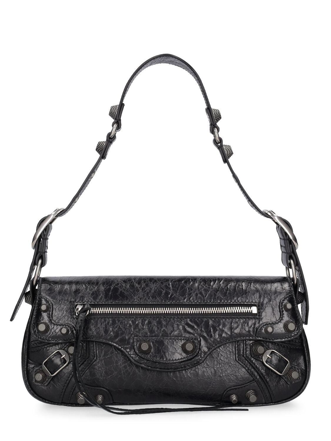 Shop Balenciaga Small Le Cagole Sling Leather Bag In Black