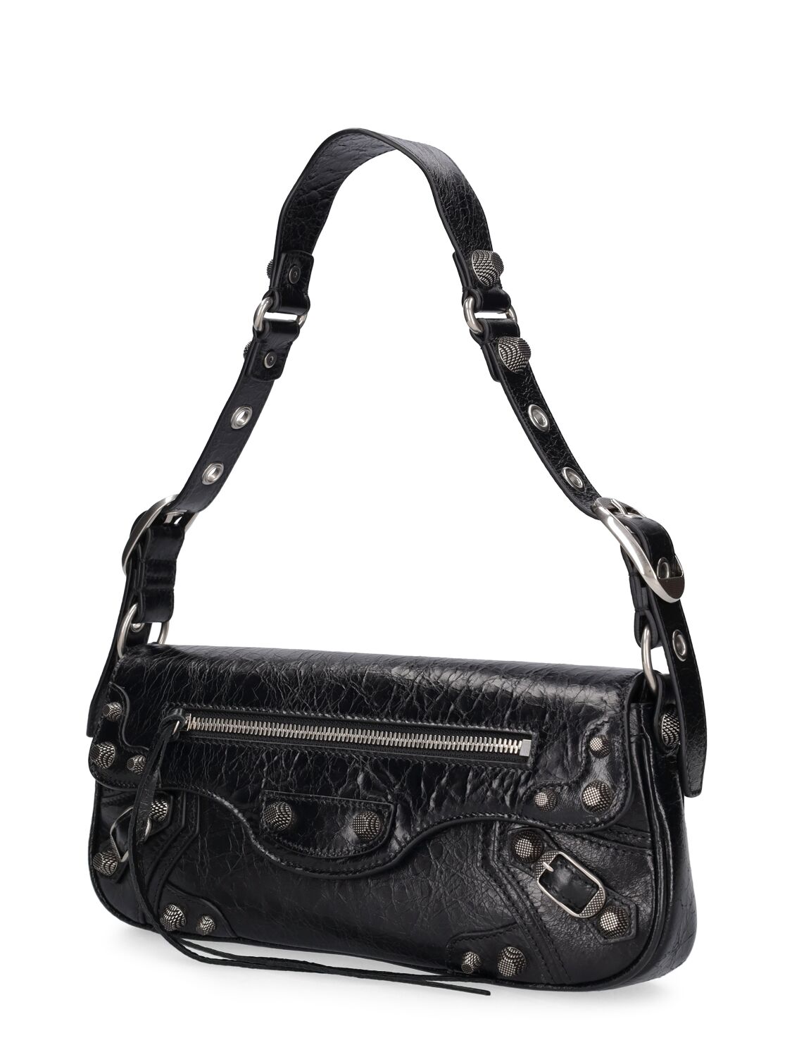 Shop Balenciaga Small Le Cagole Sling Leather Bag In Black