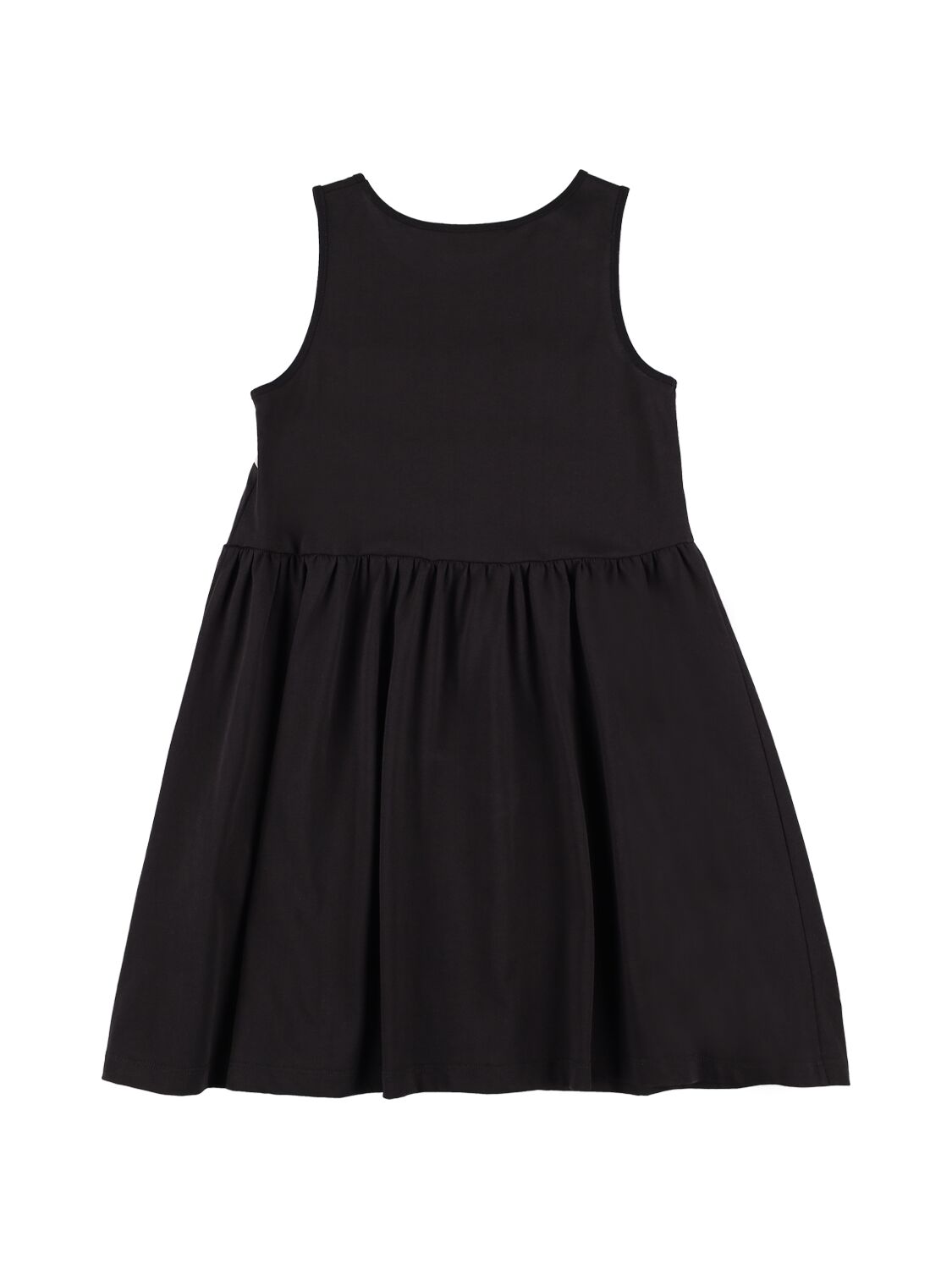 Shop Pucci Logo Cotton Jersey Sleeveless Dress In Black