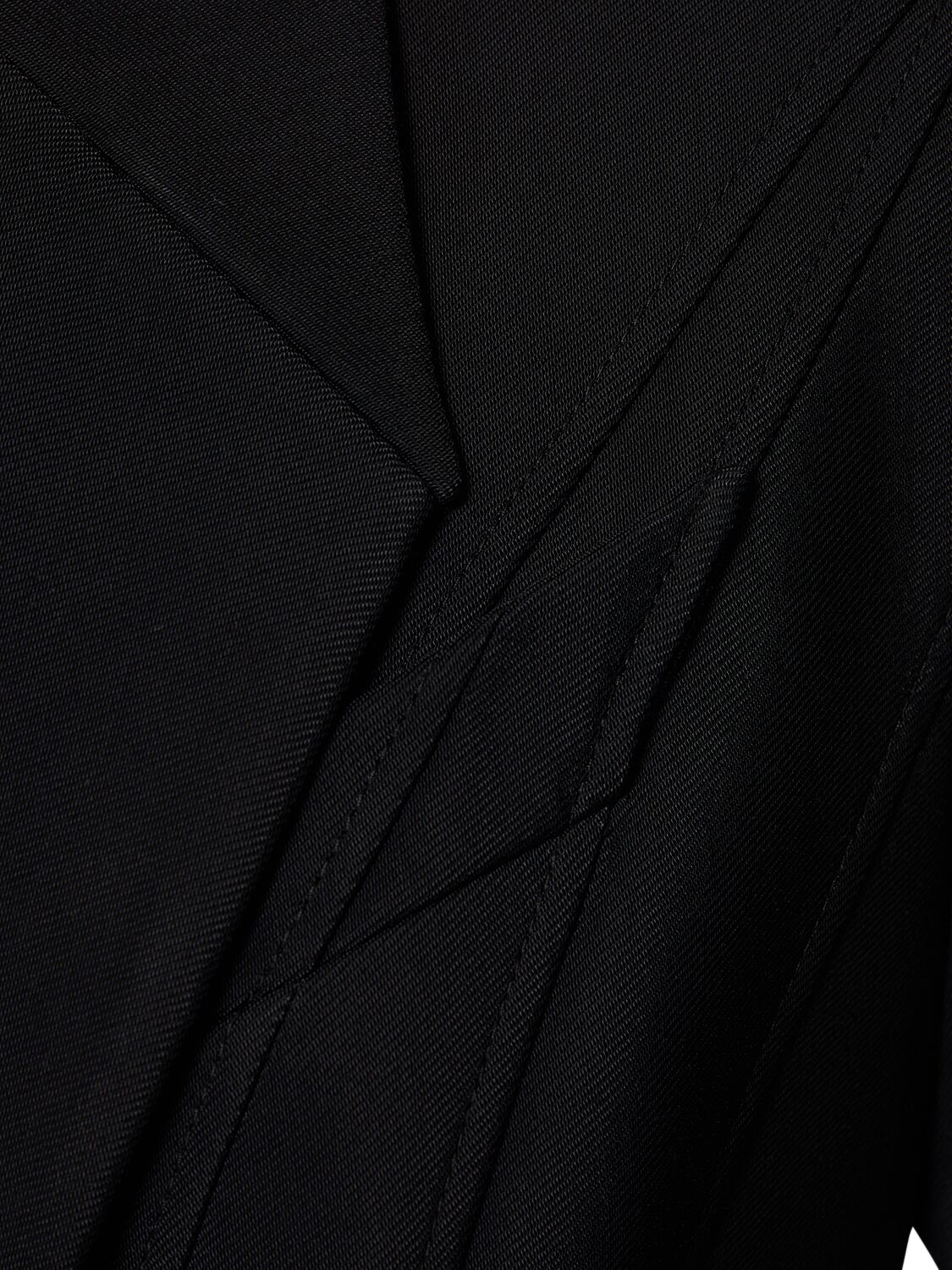Shop Mugler Single Breasted Viscose Twill Midi Coat In Black