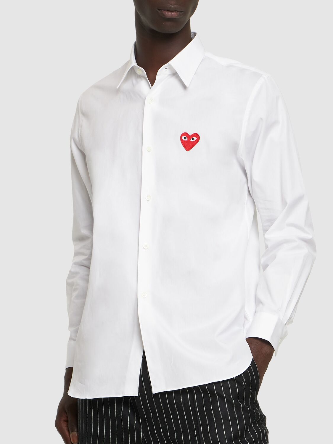 Heart Patch Cotton Shirt