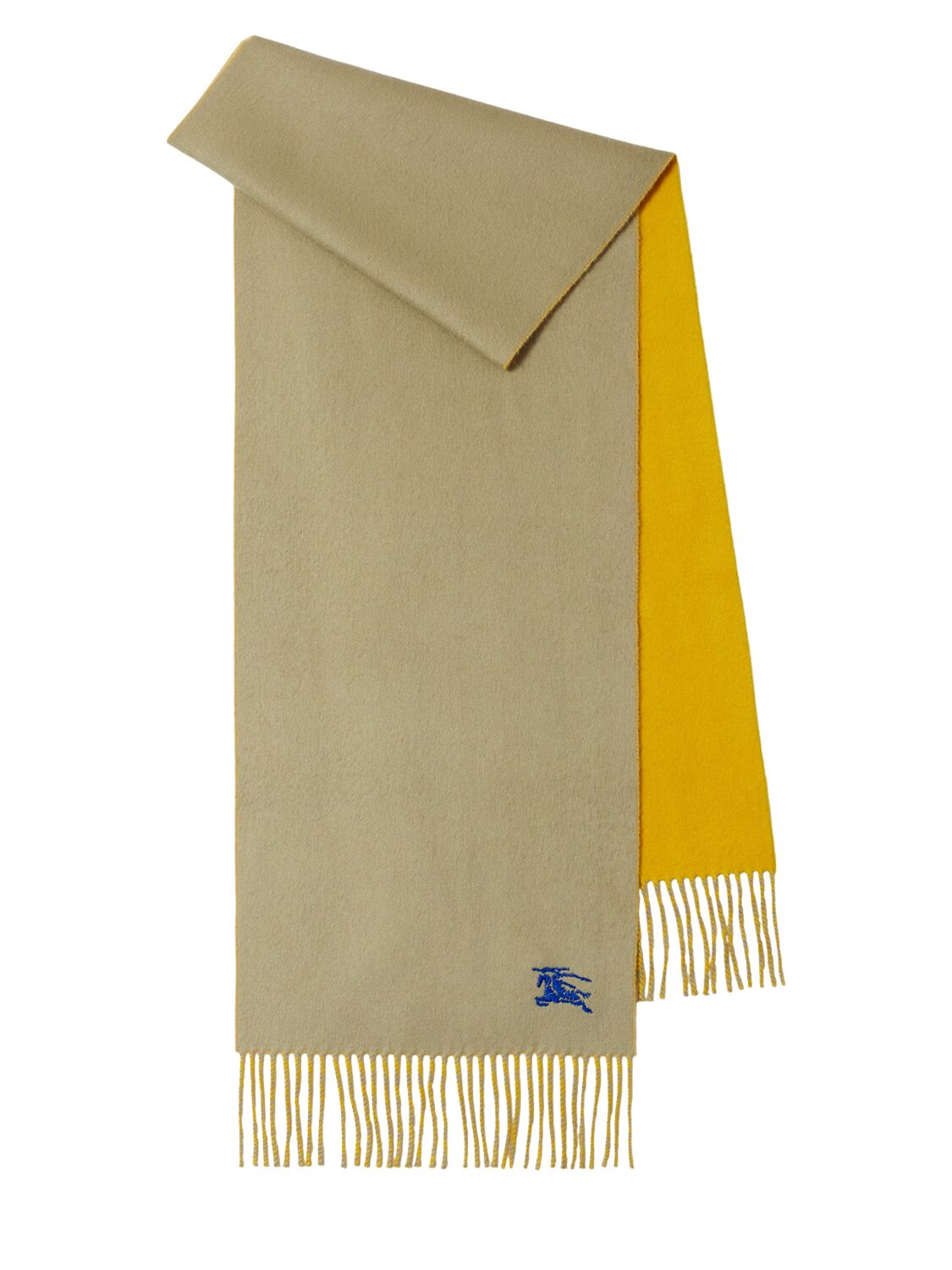 Image of Embroidered Logo Bicolor Cashmere Scarf