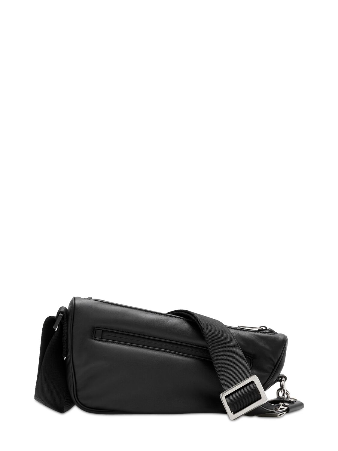 Shop Burberry ml Shield Leather Crossbody Bag In Black