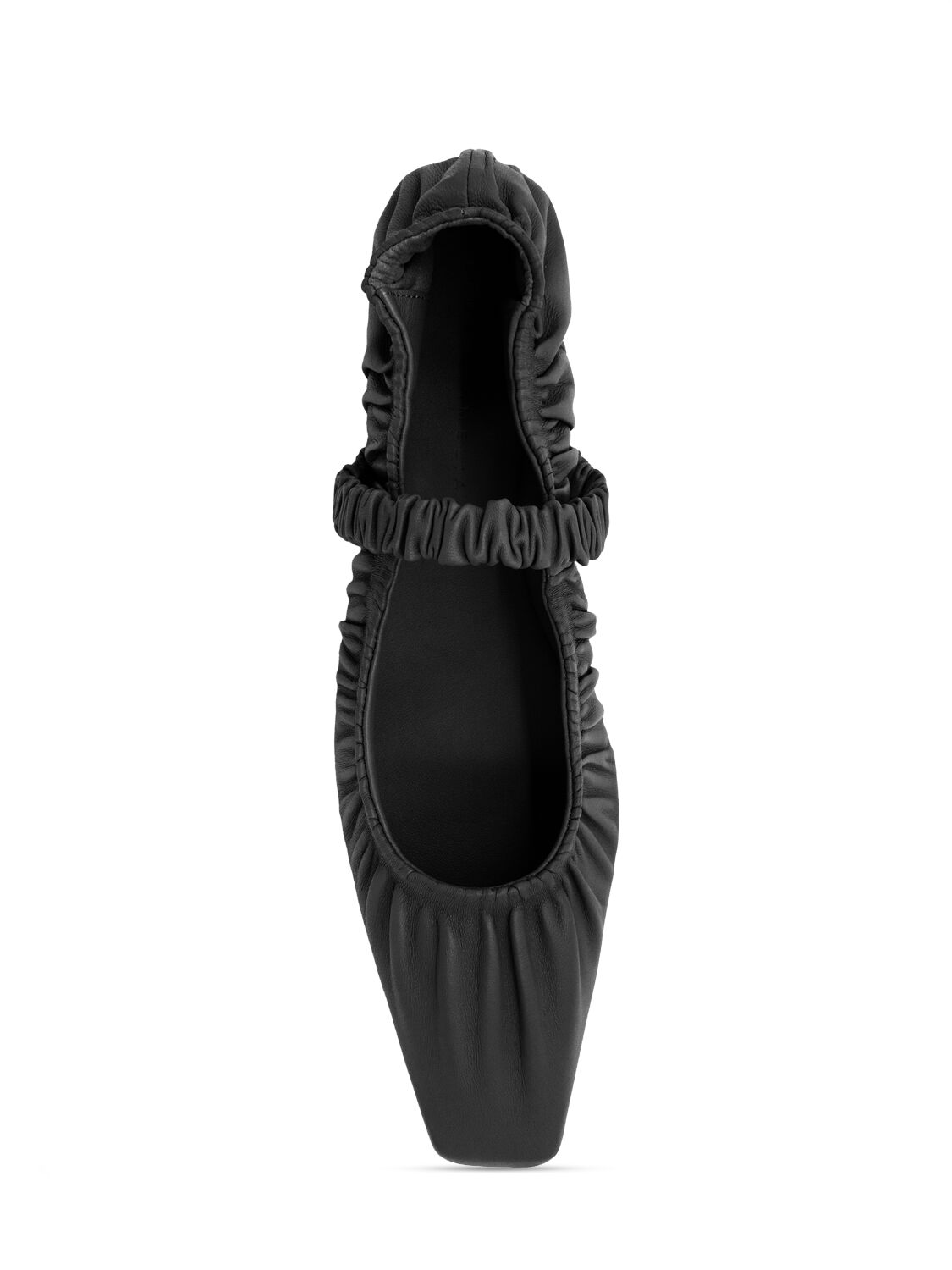 Shop Studio Amelia 5mm Zadie Leather Ballerinas In Black