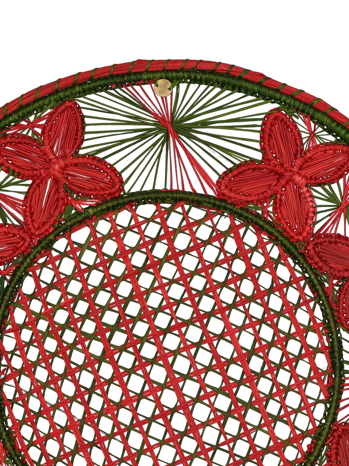 Shop Cabana Louloudi Woven Placemat In Green,red