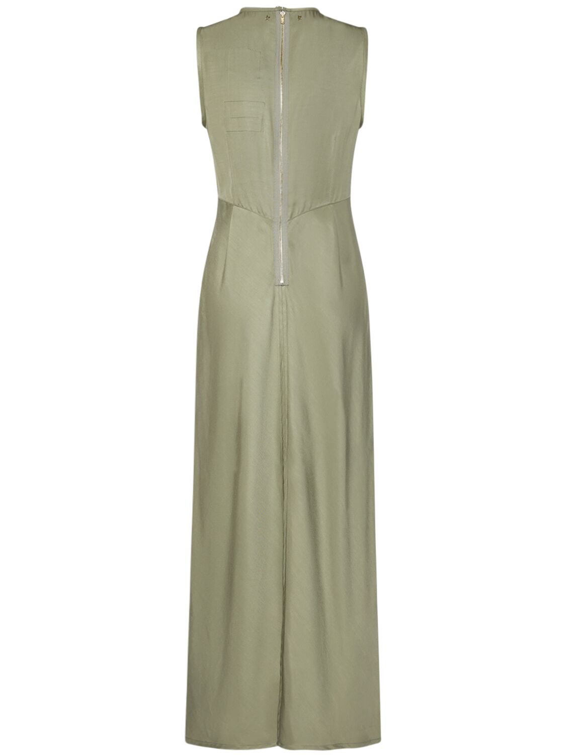 Shop Golden Goose Journey Fluid Viscose Dress In Khaki