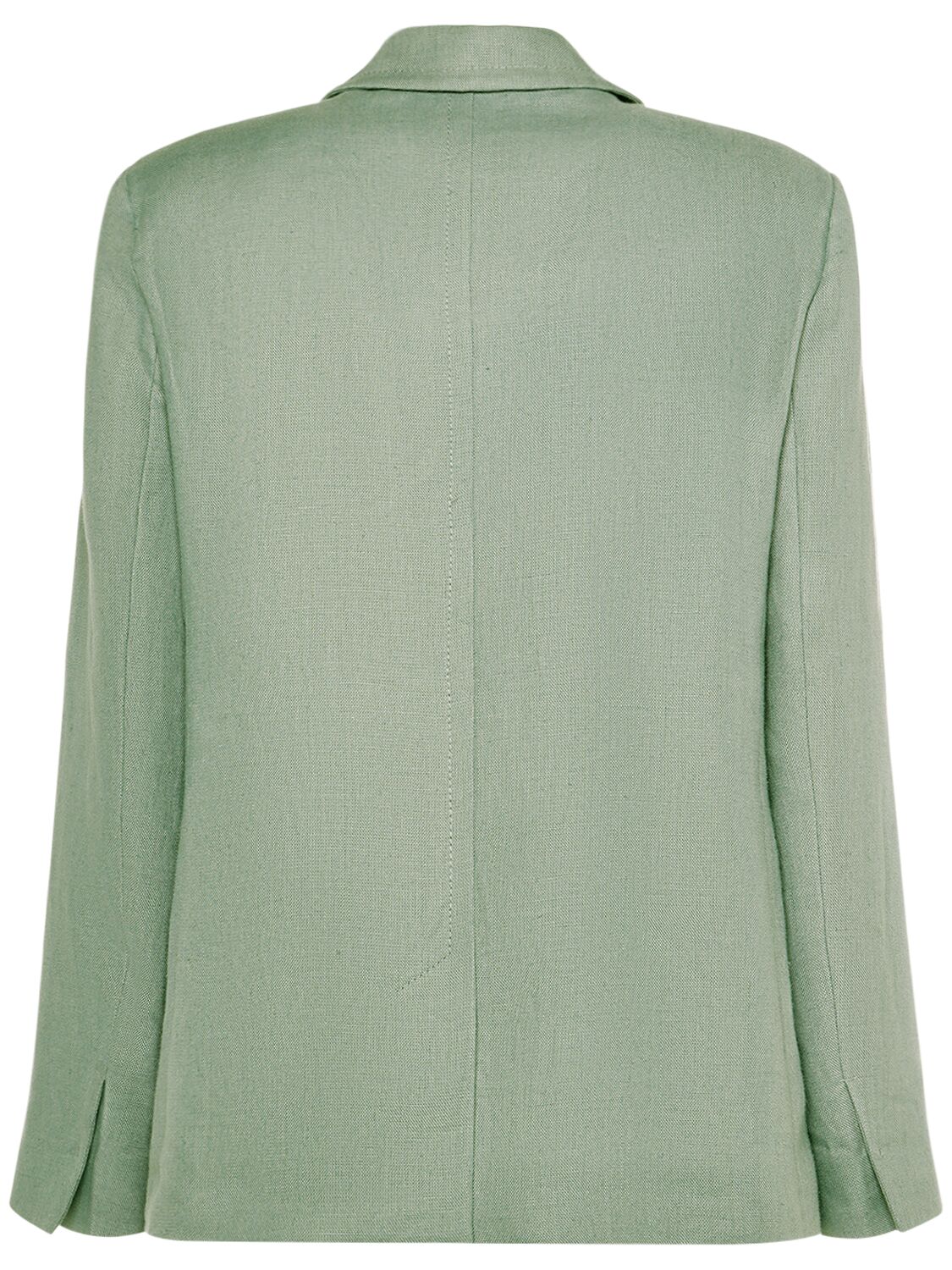 Shop 's Max Mara Socrates Linen Single Breasted Jacket In Green
