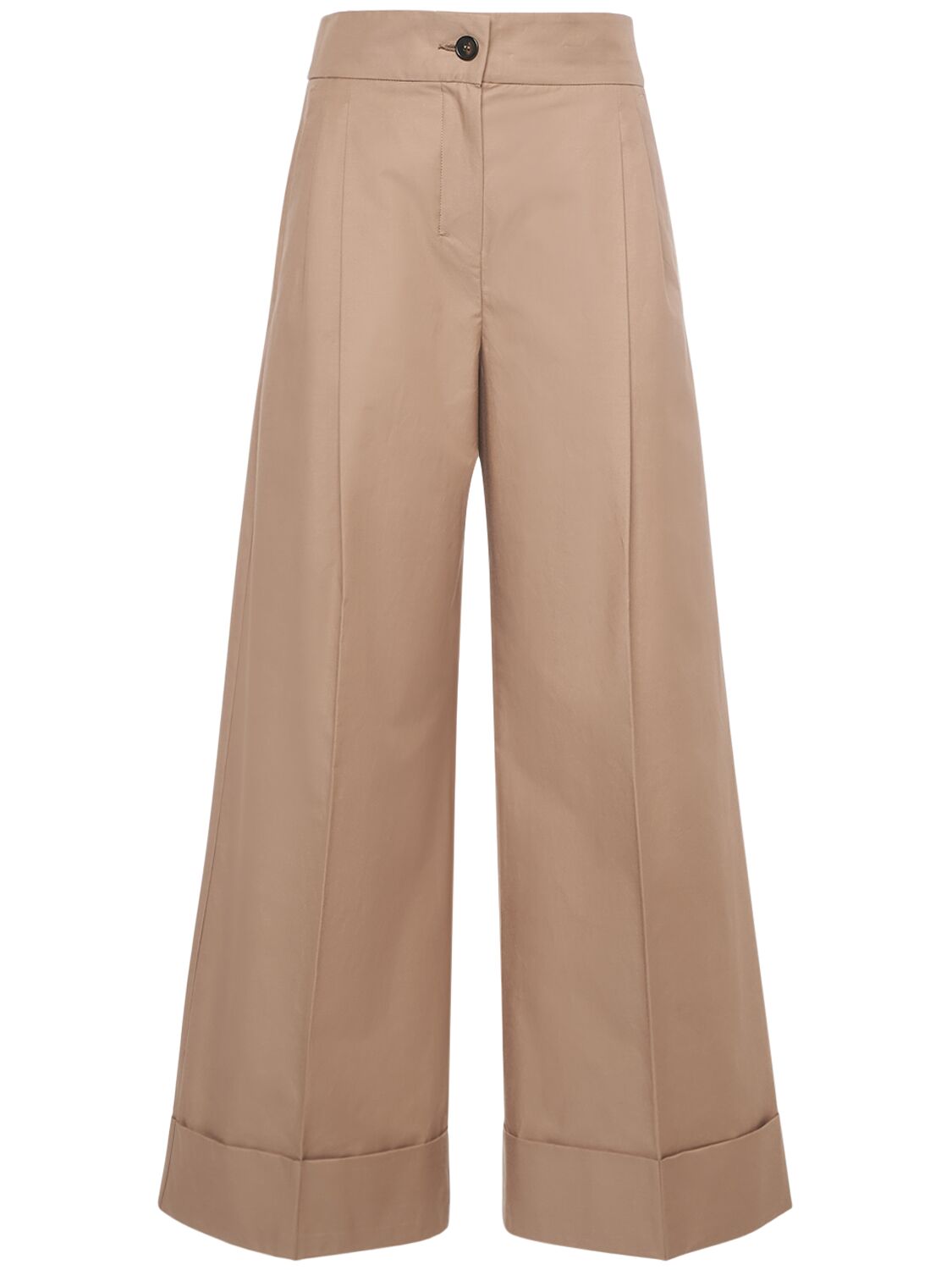 's Max Mara Abba Pleated Twill Wide Pants In Camel