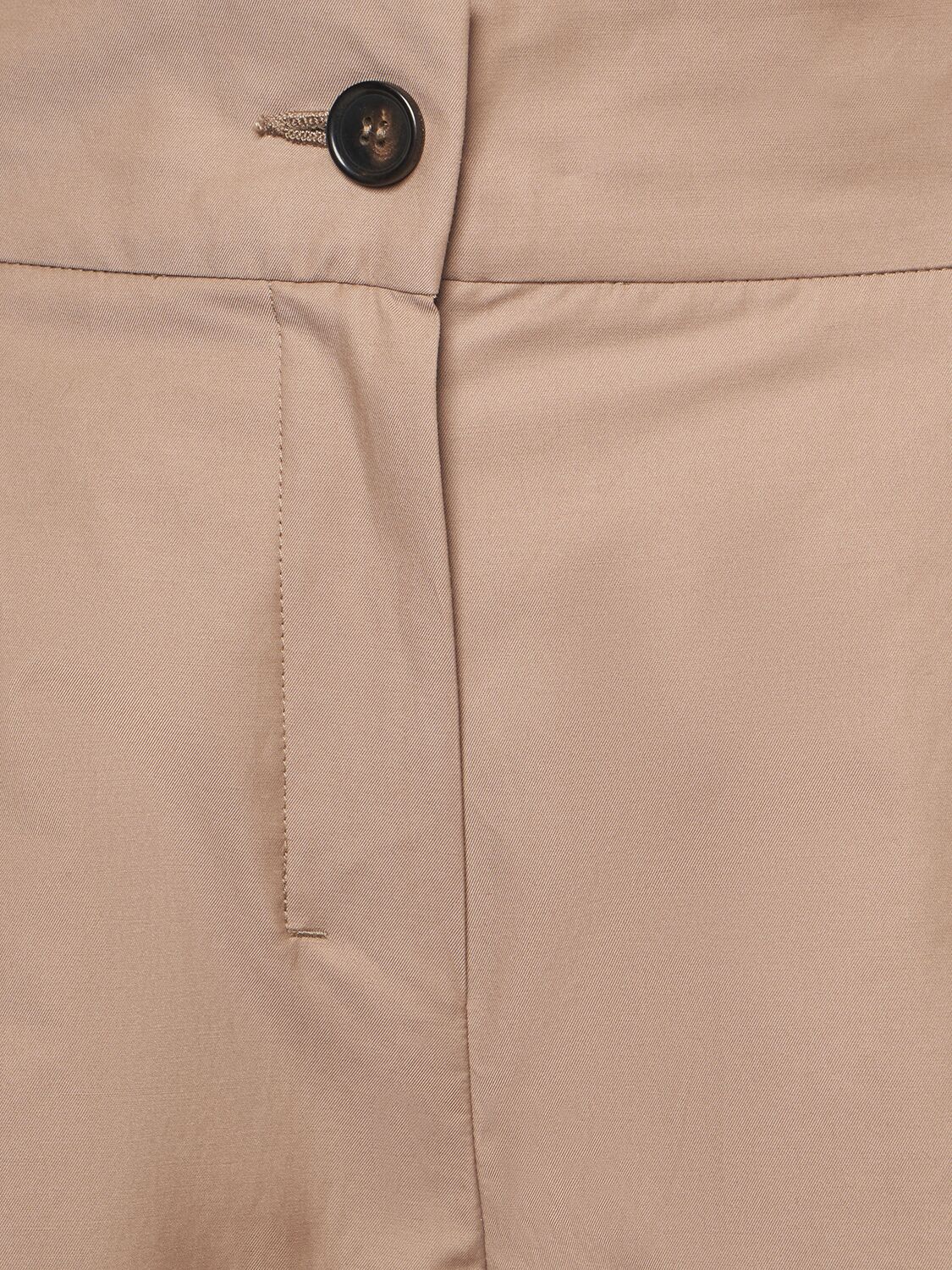 Shop 's Max Mara Abba Pleated Twill Wide Pants In Camel
