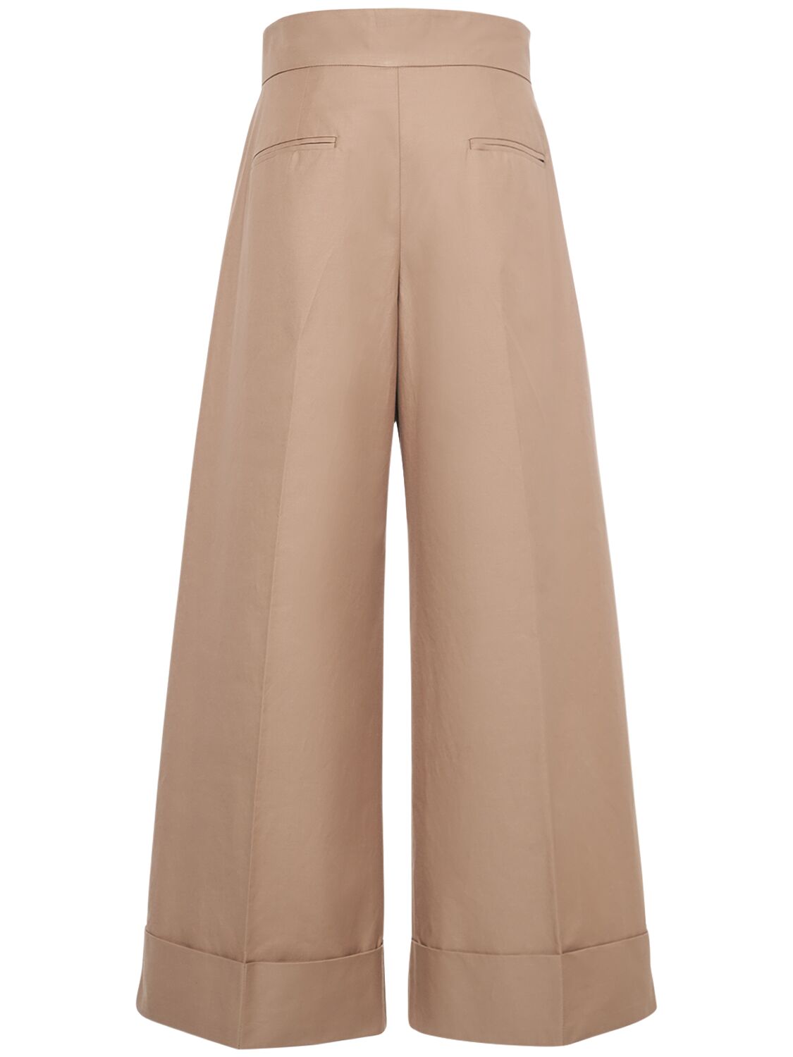 Shop 's Max Mara Abba Pleated Twill Wide Pants In Camel