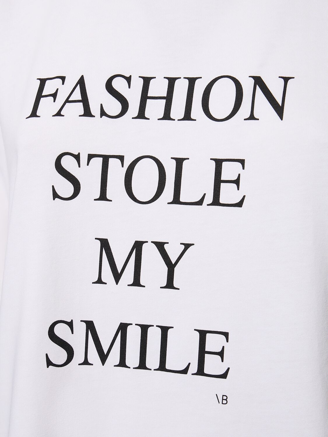 Shop Victoria Beckham Slogan Cotton T-shirt In White