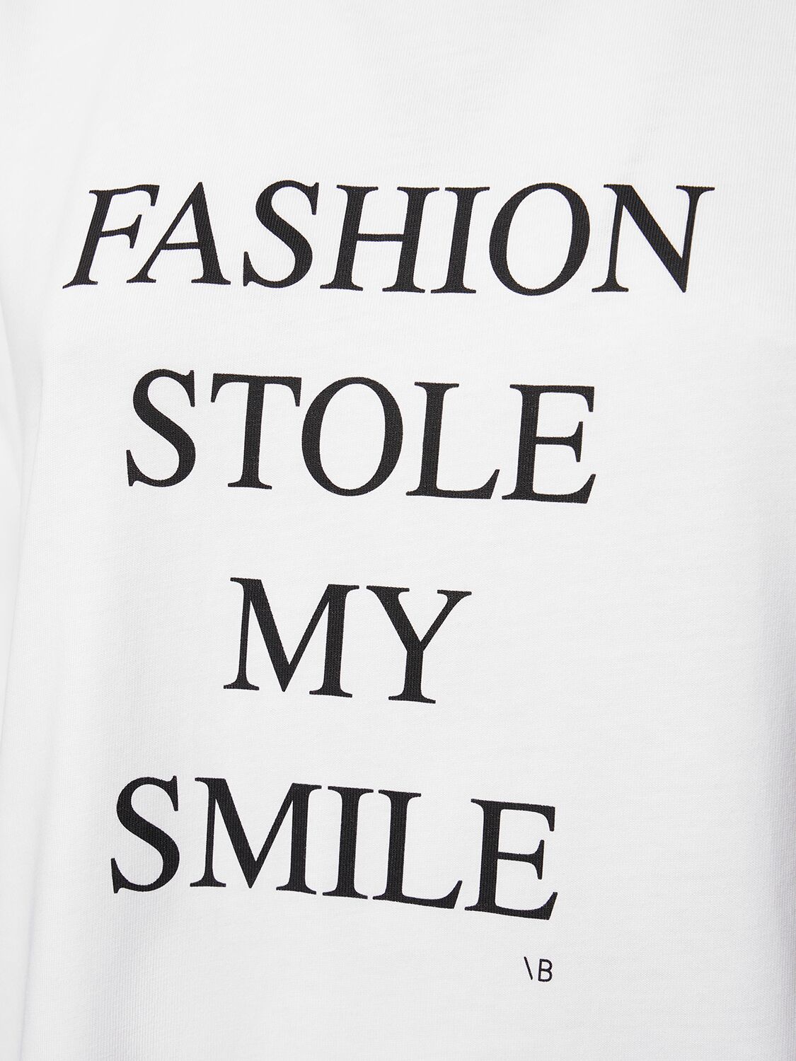 Victoria Beckham White T-shirt With Slogan Lettering On The Front In Cotton Woman In White