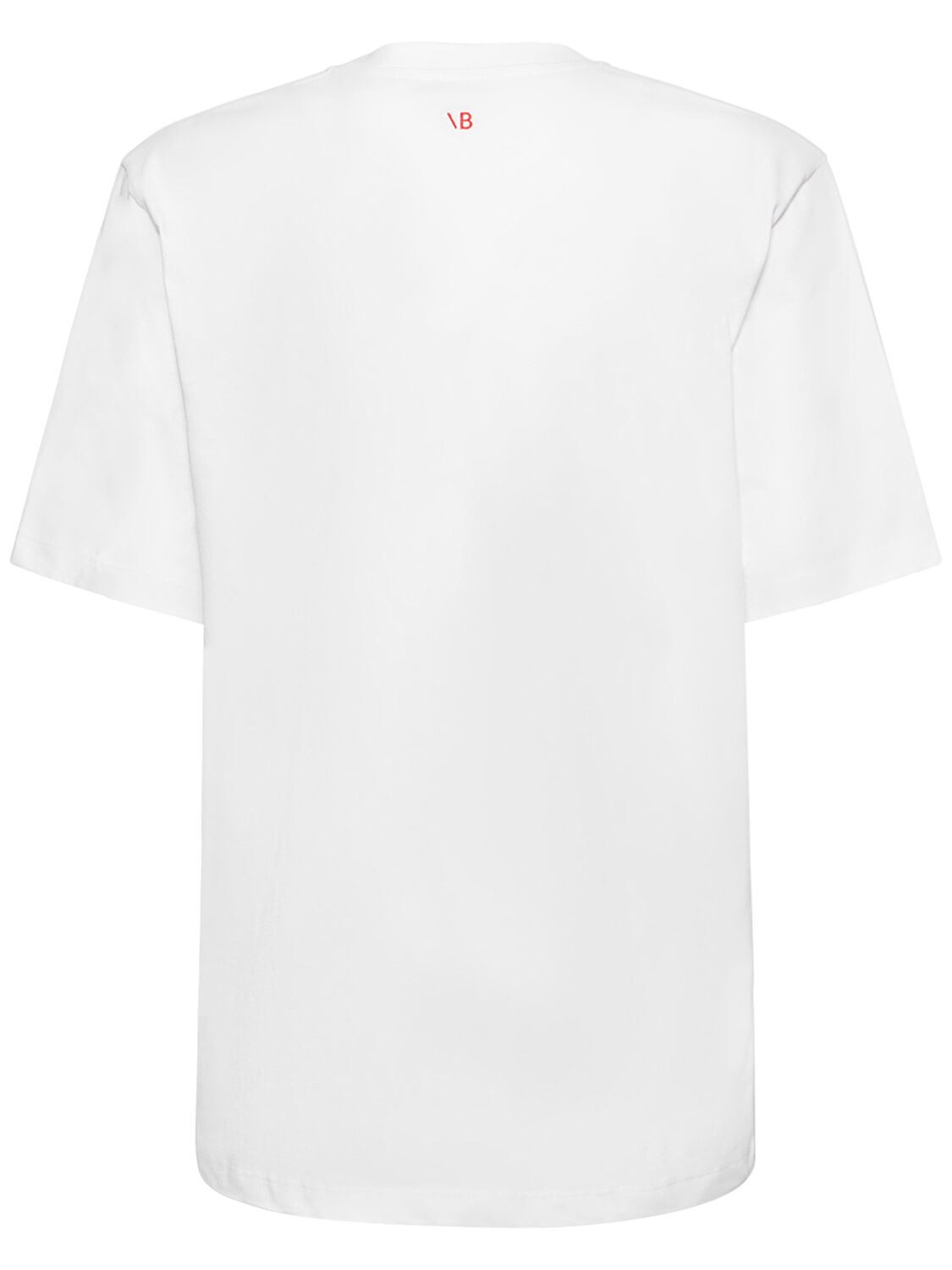 Victoria Beckham White T-shirt With Slogan Lettering On The Front In Cotton Woman In White